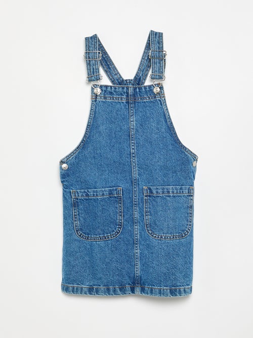 Salopettejurk van denim met 2 opgestikte zakken - Kiabi