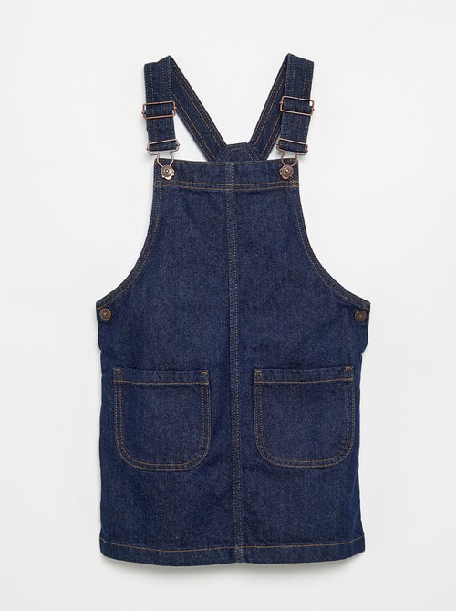 Salopettejurk van denim met 2 opgestikte zakken - Kiabi