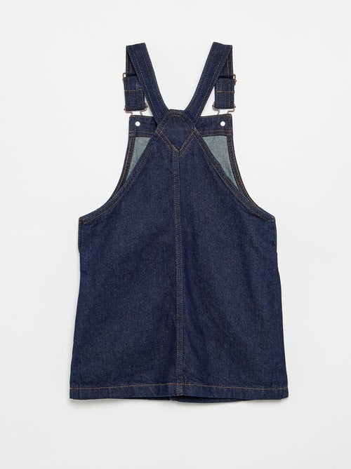 Salopettejurk van denim met 2 opgestikte zakken - Kiabi