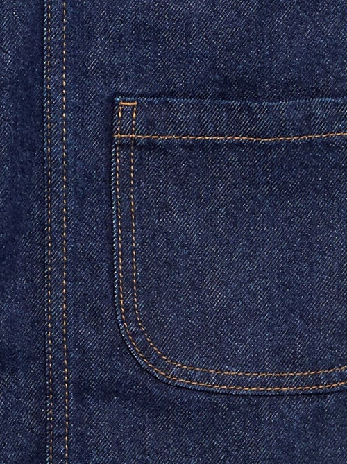 Salopettejurk van denim met 2 opgestikte zakken - Kiabi
