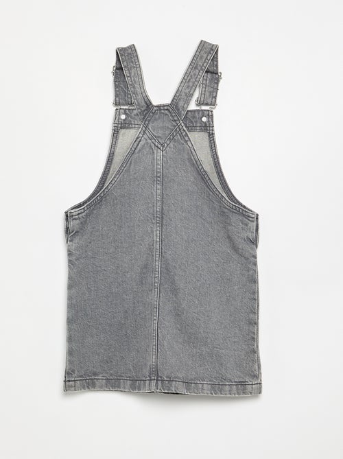 Salopettejurk van denim met 2 opgestikte zakken - Kiabi