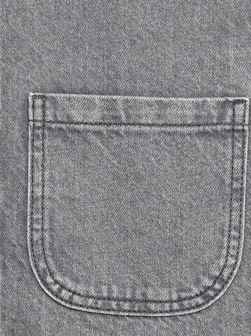 Salopettejurk van denim met 2 opgestikte zakken - Kiabi