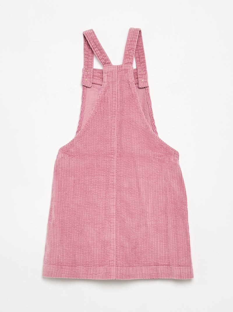 Salopettejurk van ribfluweel Rose - Kiabi