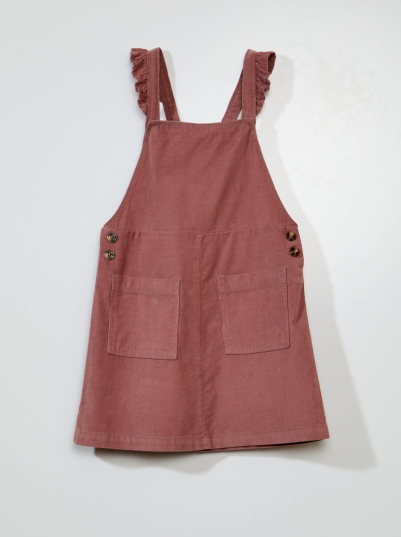 Salopettejurk van velours roze - Kiabi