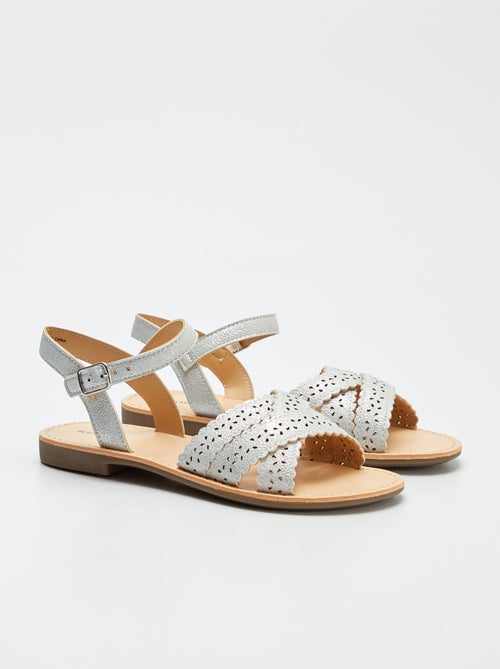 Sandalen met ajourbandjes - Kiabi