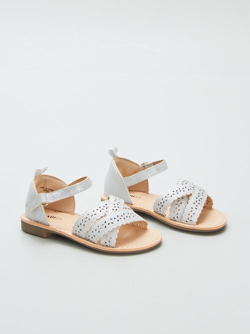 Sandalen met ajourbandjes - Kiabi