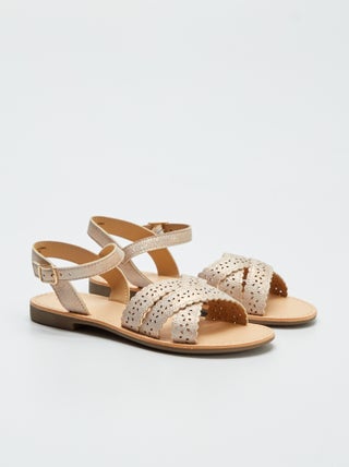 Sandalen met ajourbandjes