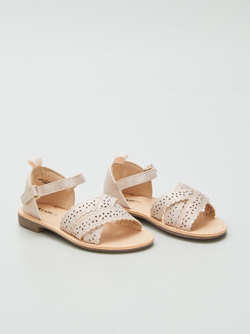 Sandalen met ajourbandjes - Kiabi