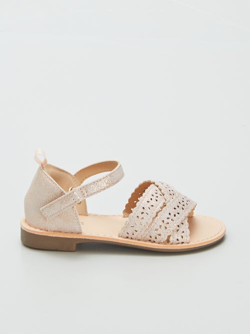 Sandalen met ajourbandjes - Kiabi