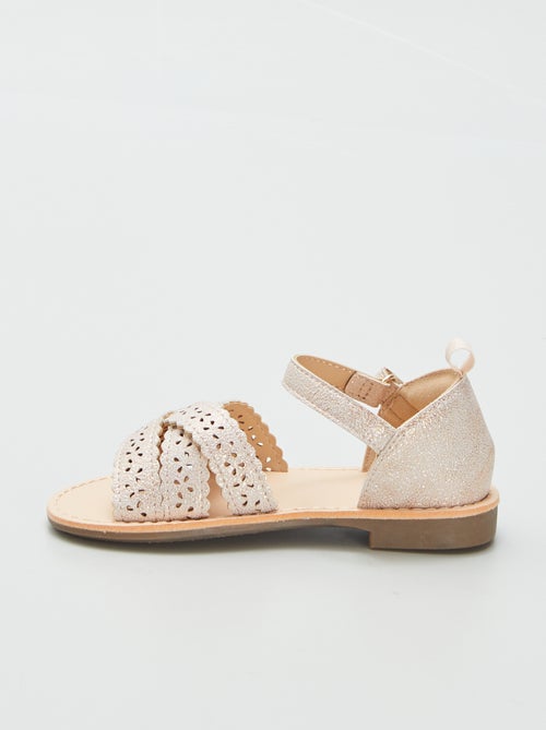 Sandalen met ajourbandjes - Kiabi