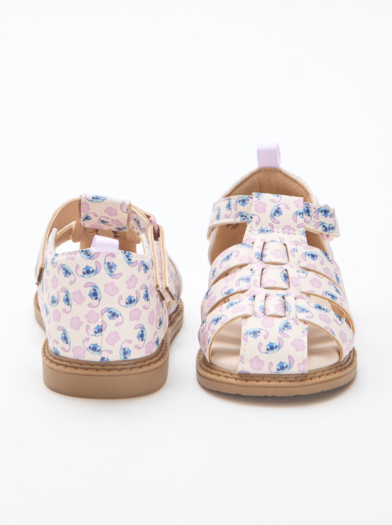 Sandalen met all-over bandjes 'Disney' 'Stitch' Rose - Kiabi