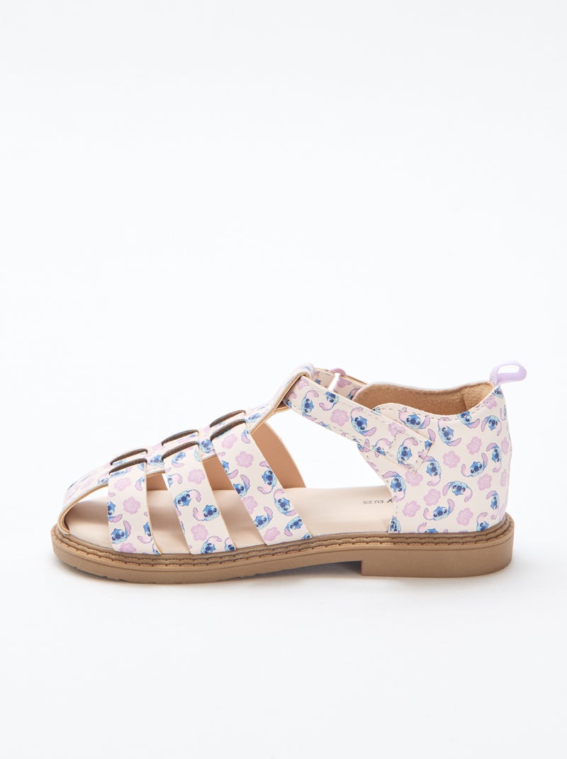 Sandalen met all-over bandjes 'Disney' 'Stitch' Rose - Kiabi