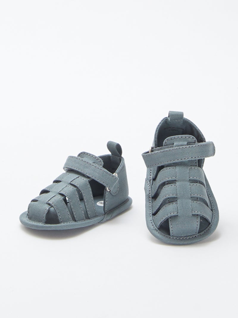 Sandalen met bandjes BLAUW - Kiabi