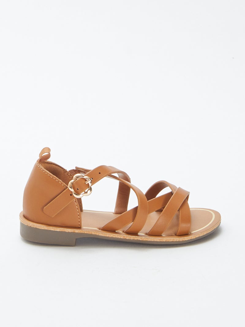 Sandalen met bandjes BRUIN - Kiabi