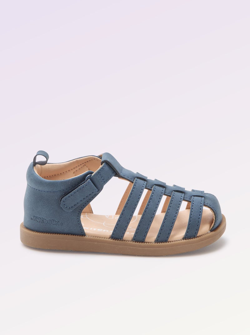 Sandalen met bandjes 'eerste stapjes' - Kitchoun Blauw - Kiabi
