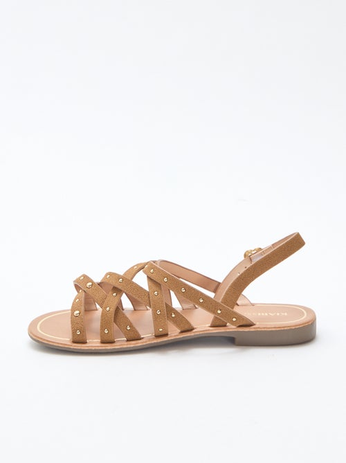 Sandalen met bandjes met studs - Kiabi