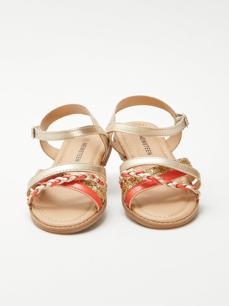 Sandalen met bandjes Roze - Kiabi