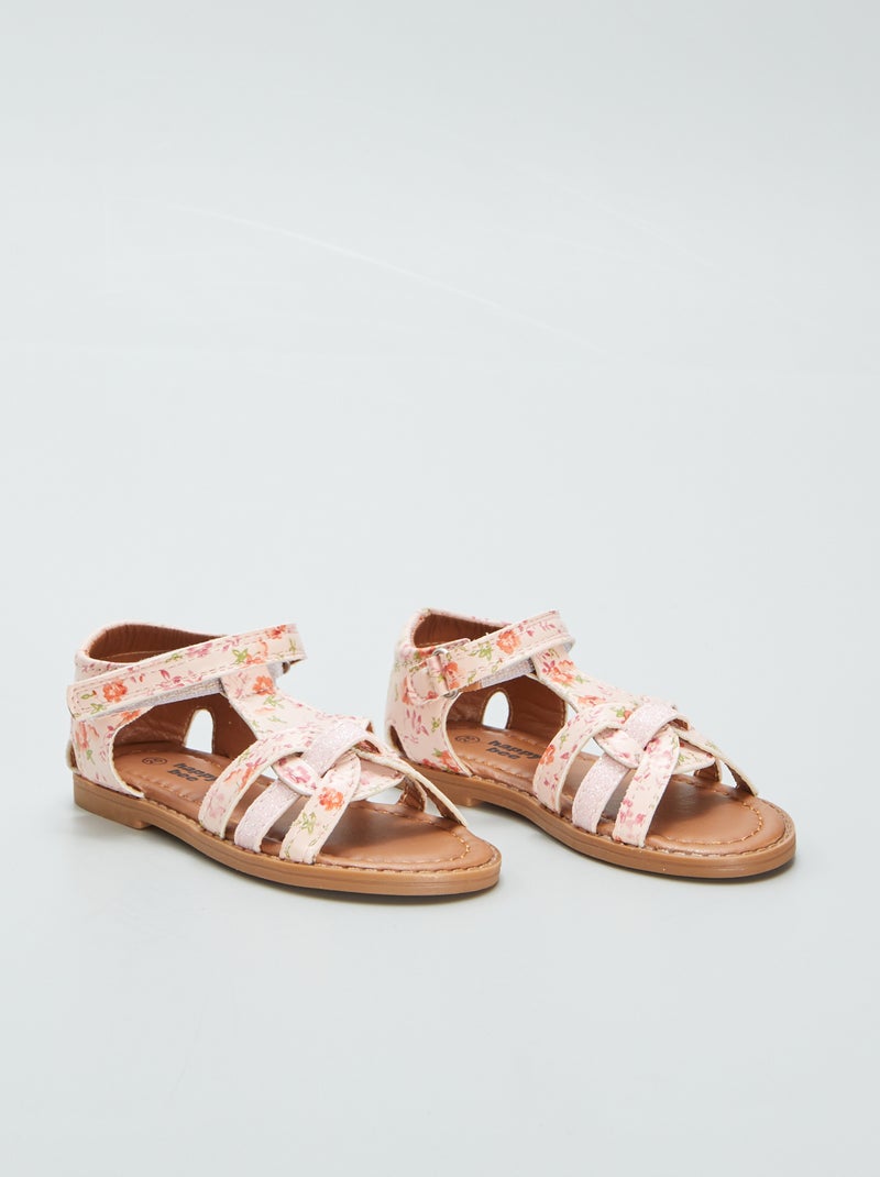 Sandalen met bloemenprint en bandjes ROSE - Kiabi