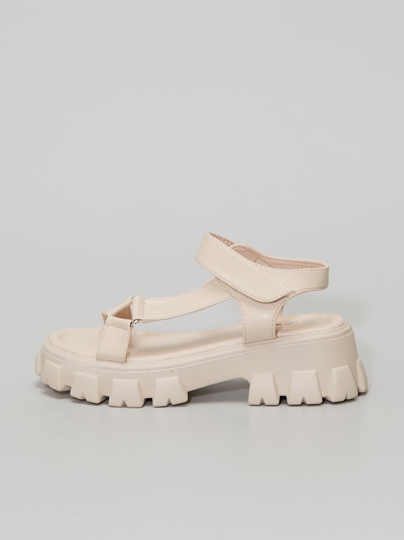Sandalen met dikke zool BIEGE - Kiabi