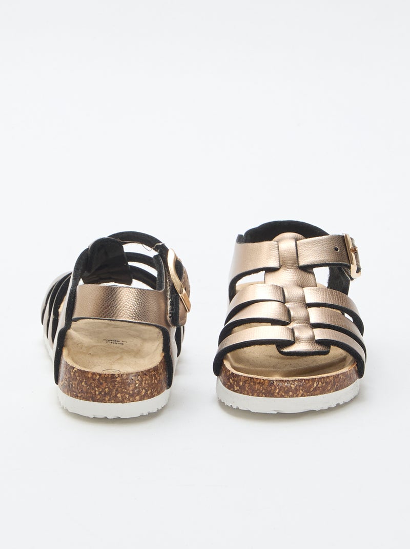 Sandalen met drie bandjes Geel - Kiabi