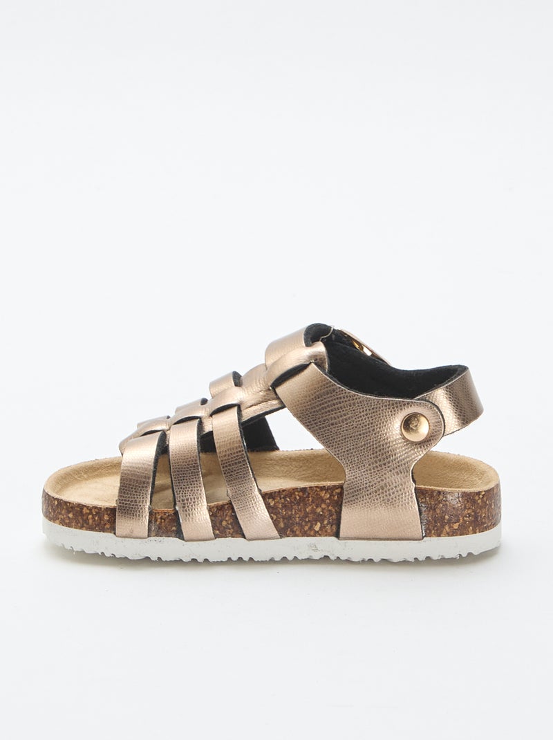 Sandalen met drie bandjes Geel - Kiabi