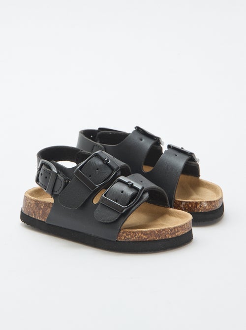Sandalen met dubbele bandjes en gespen - Kiabi