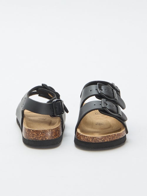 Sandalen met dubbele bandjes en gespen - Kiabi