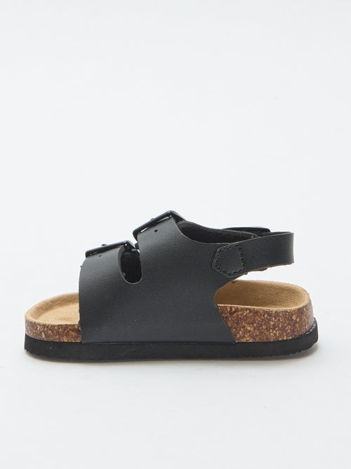 Sandalen met dubbele bandjes en gespen - Kiabi