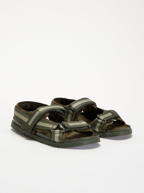 Sandalen met dubbele klittenbandbandjes - Kiabi