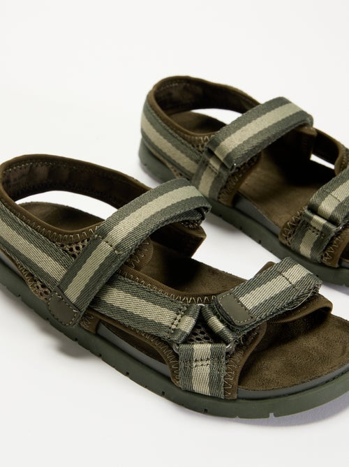 Sandalen met dubbele klittenbandbandjes - Kiabi