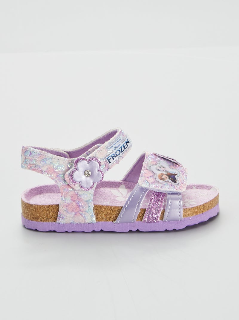 Sandalen met Frozen-print paars - Kiabi