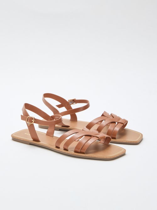 Sandalen met gekruist bandje - Kiabi