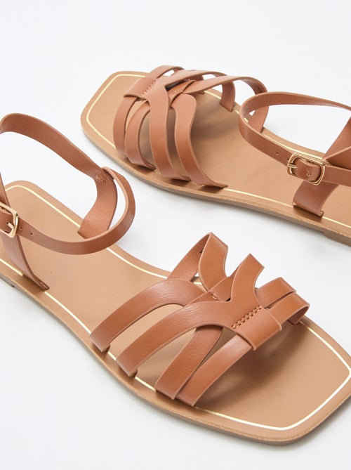 Sandalen met gekruist bandje - Kiabi