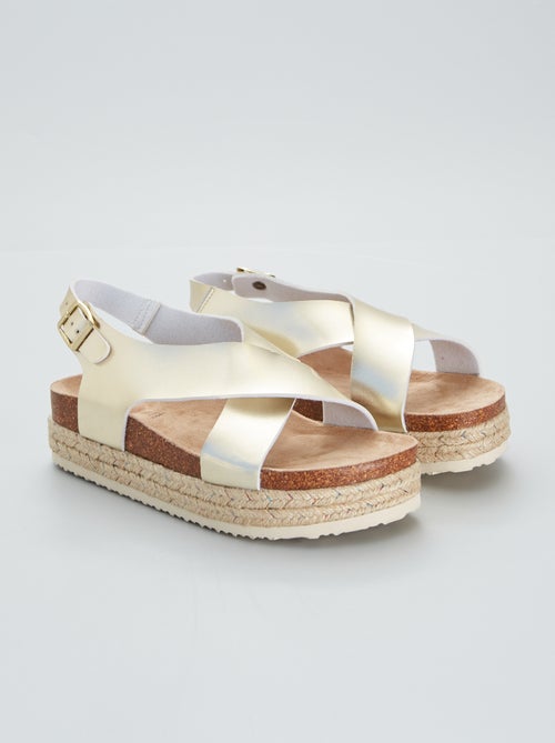 Sandalen met gekruiste riempjes - Kiabi