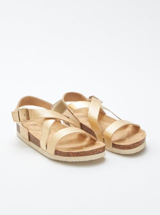 Sandalen met gekruiste riempjes