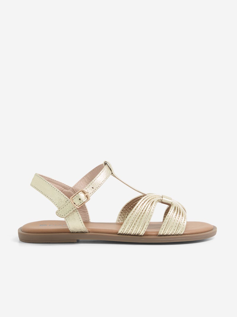 Sandalen met gespen Geel - Kiabi