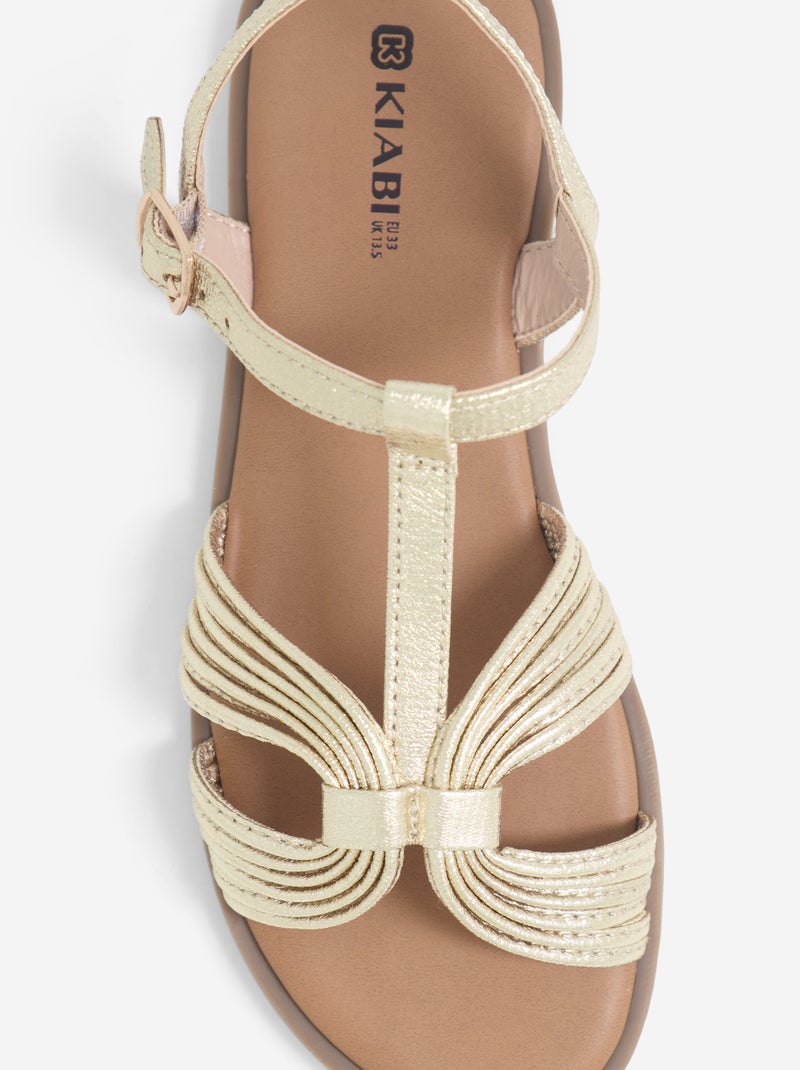 Sandalen met gespen Geel - Kiabi