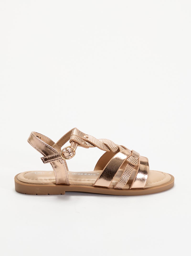 Sandalen met gevlochten bandjes Rose - Kiabi