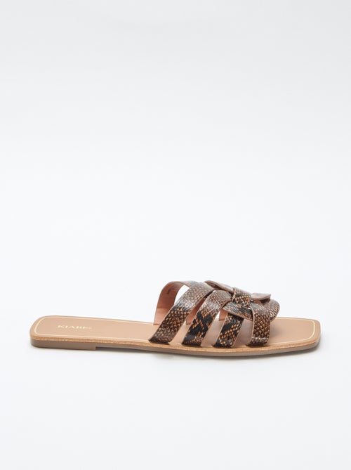 Sandalen met goudkleurige bandjes - Kiabi