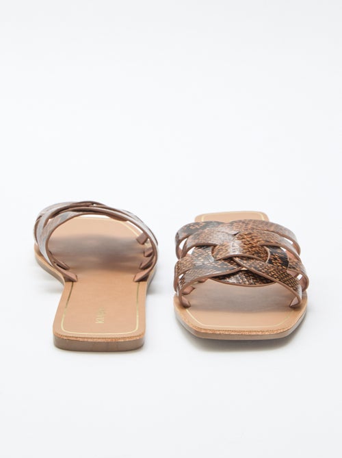 Sandalen met goudkleurige bandjes - Kiabi