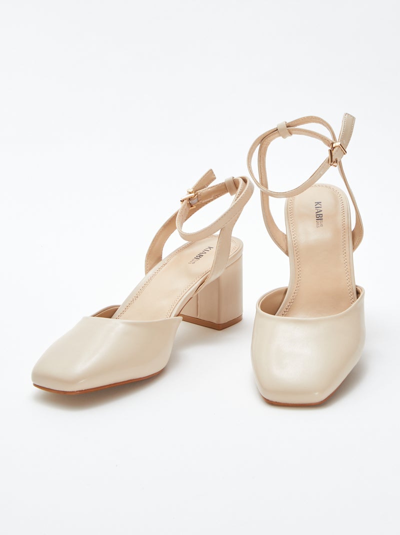 Sandalen met hak | Mary Janes-model BIEGE - Kiabi