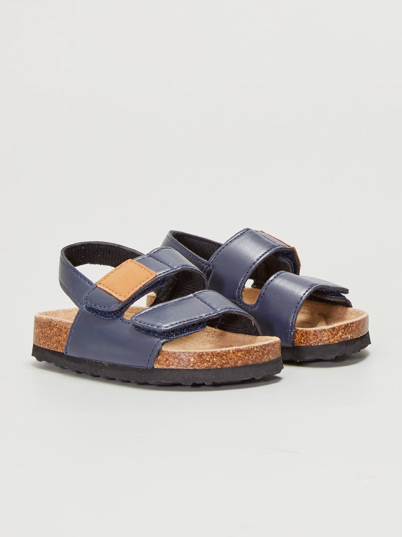 Sandalen met klittenband BLAUW - Kiabi