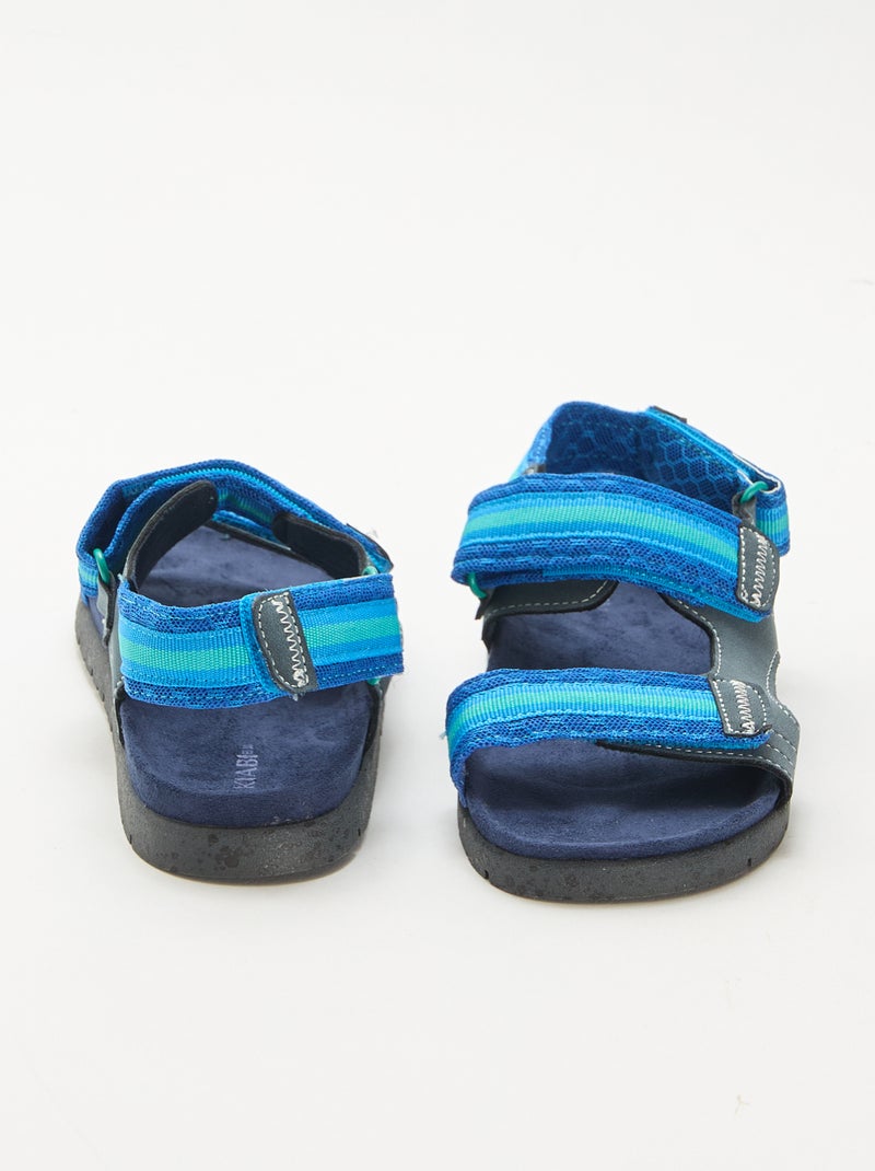 Sandalen met klittenband Blauw - Kiabi