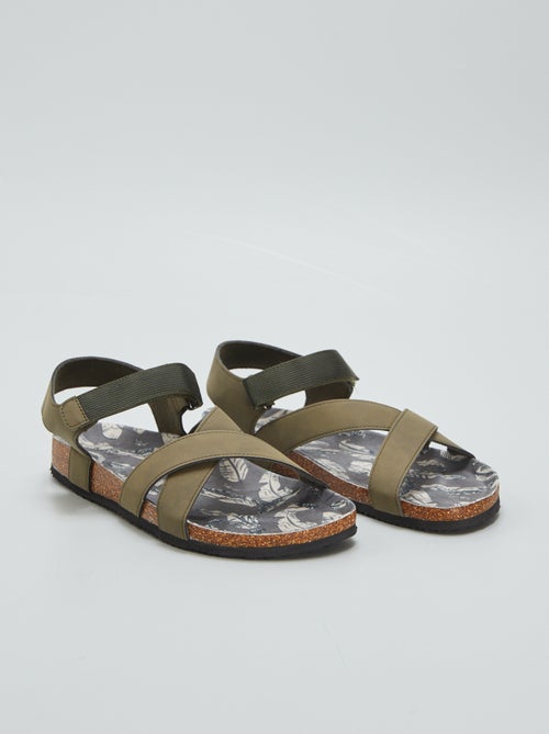 Sandalen met klittenband - Kiabi