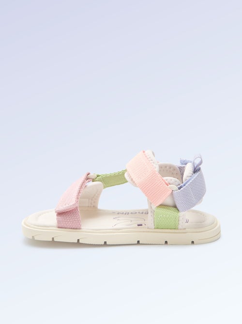 Sandalen met klittenband motriciteit 4 'lopen' - Kitchoun - Kiabi