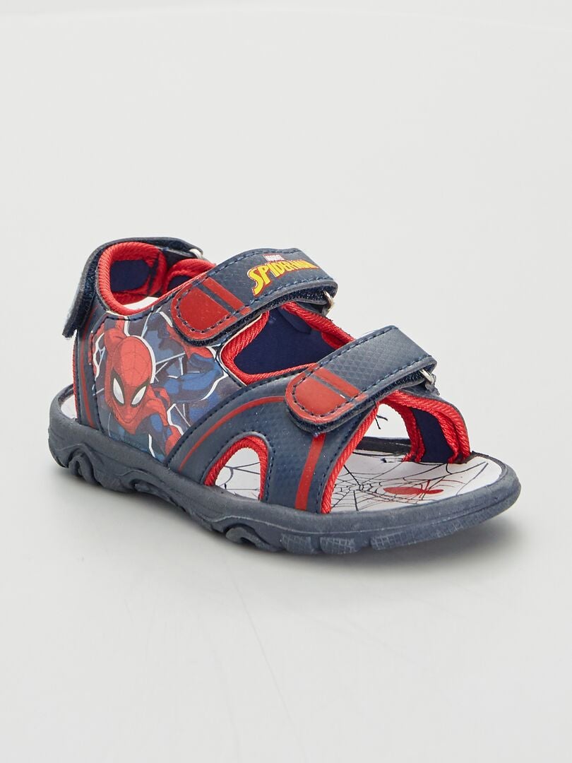 Sandalen met klittenband 'Spider-Man' blauw - Kiabi