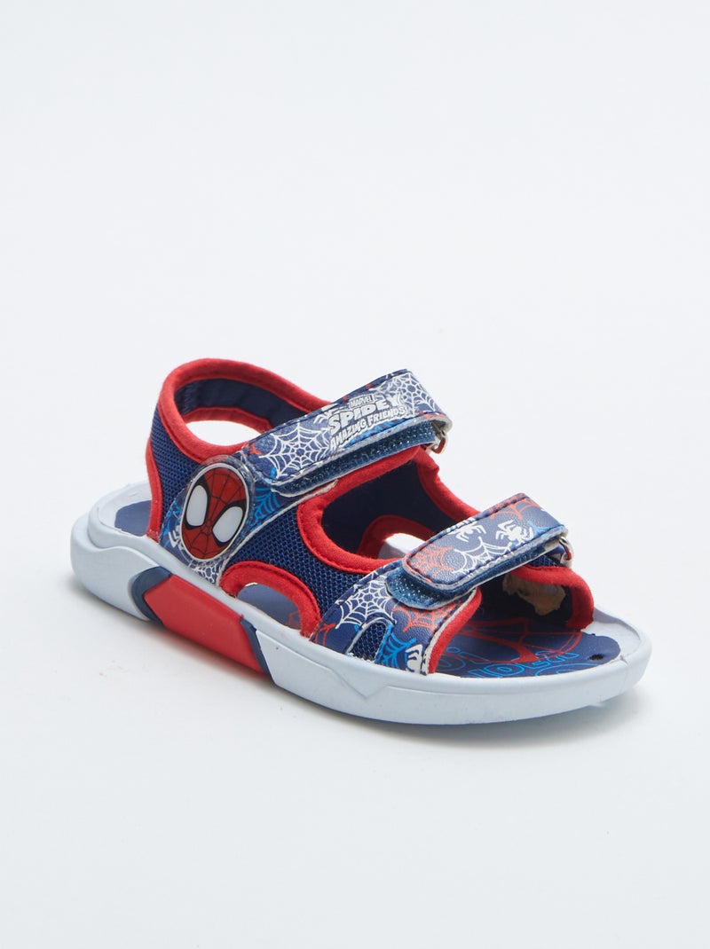 Sandalen met klittenband 'Spider-Man' 'Marvel' BLAUW - Kiabi
