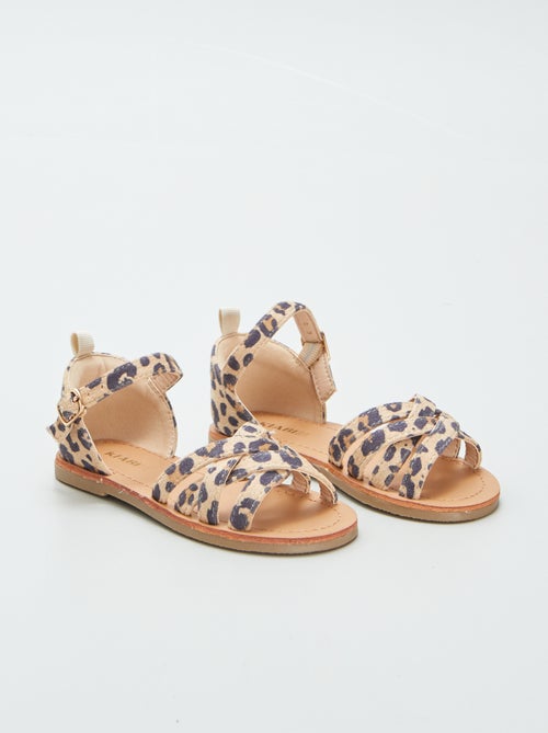 Sandalen met luipaardprint - Kiabi