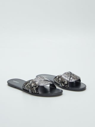 Sandalen met luipaardprint