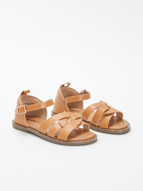 Sandalen met meerdere bandjes en gesloten hiel - - Kiabi